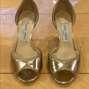 Jimmy choo gold heel